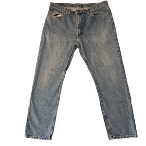 Wrangler Five Star Jeans Mens 40x32 Blue Medium Wash Denim Pants Relaxed Fit Zip